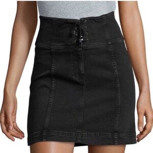 Free People | Lace-Up Modern Femme Denim Skirt